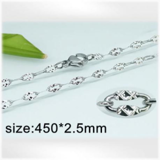 Ocelový náhrdelník - Hmotnost: 3.6g, 450*2.5mm